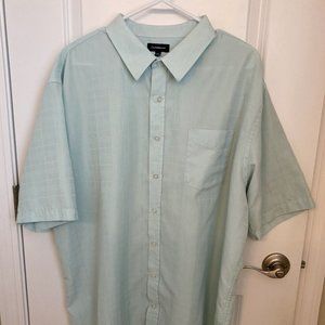 Croft & Barrow Mens Shirt Sz XXL Short Sleeves Button Down Green